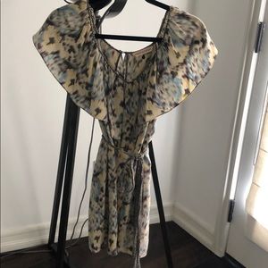 Rebecca Taylor floral mini dress with tie size 8